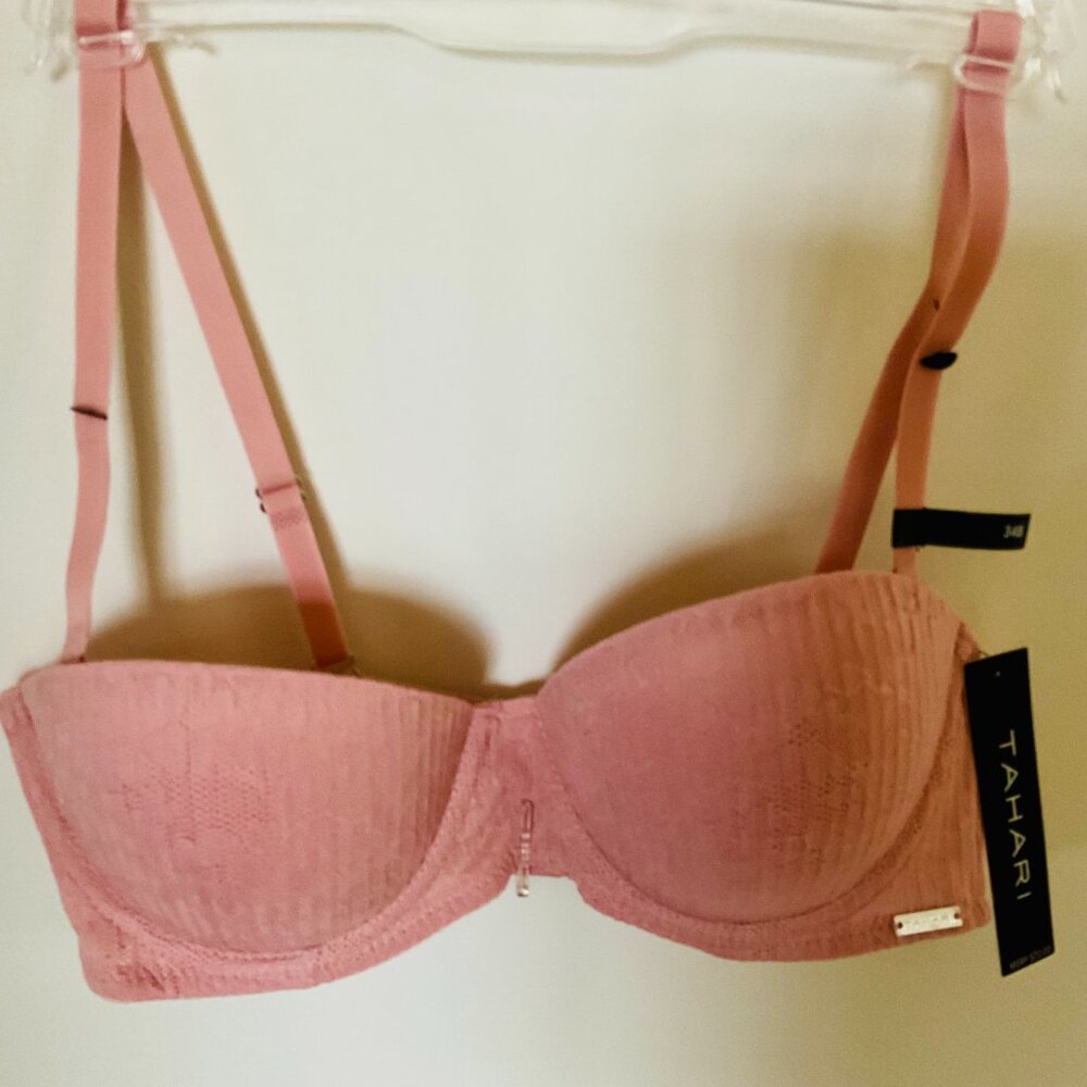TAHARI Women's Push-Up Underwire Lace Bra NWT Size 34B